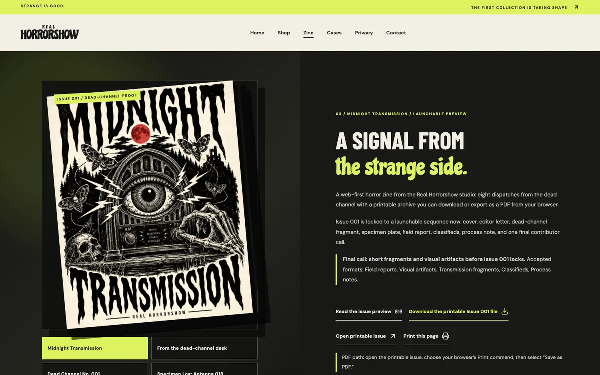 Screenshot of Real Horrorshow, additional view 2